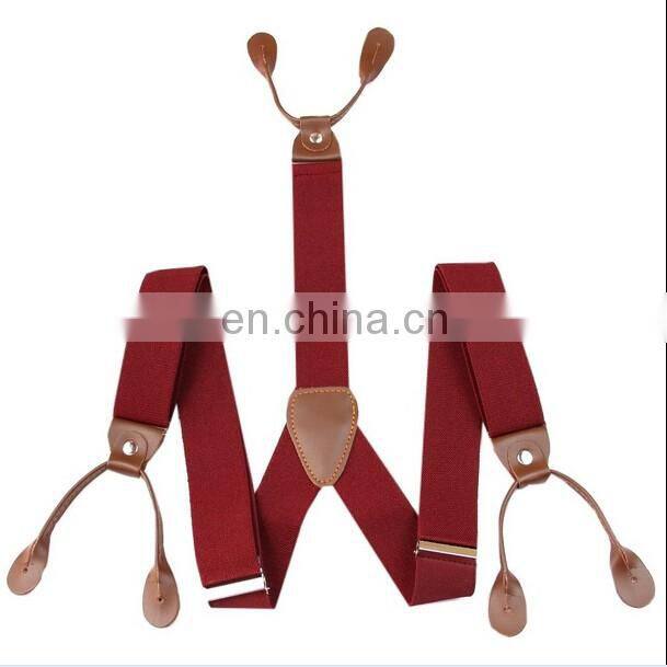 Fashion cheap price leather end suspenders