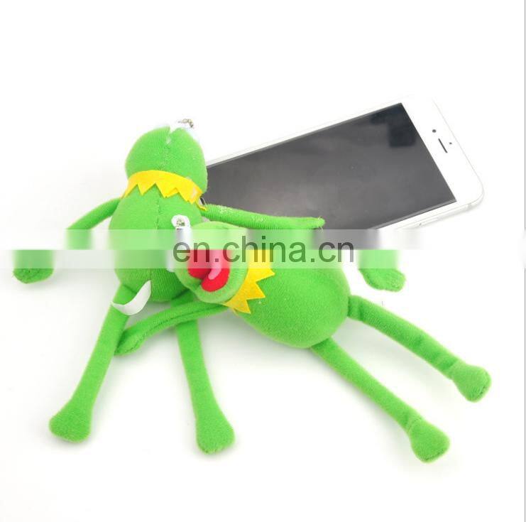 Wholesale big eye plush stuffed frog animal toy with long legs plush backpack clip toys