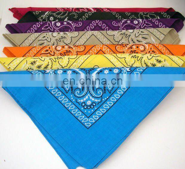2012 Hot Sell 100% Cotton Colorful Printed Customized Triangle Bandana, Pet Bandana