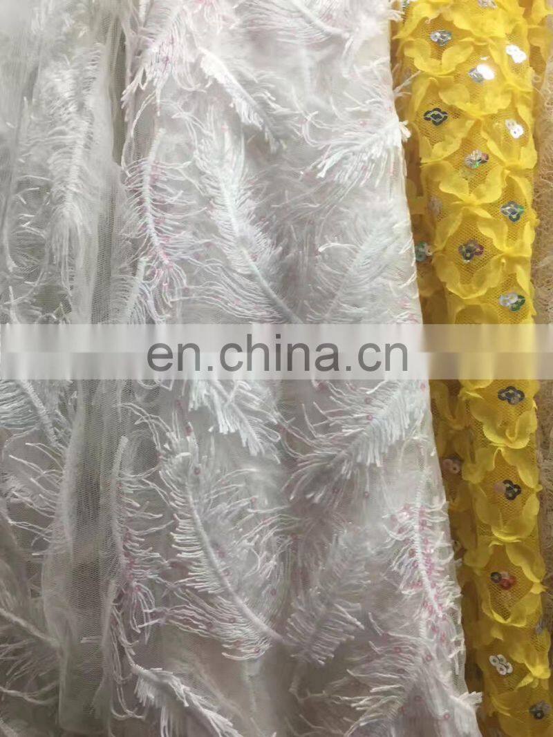 Wholesale high quality colorful beautiful polyester lace fabric for dress
