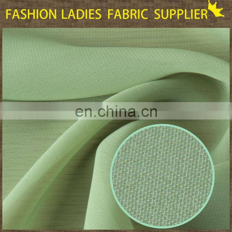 Shaoxing textile 100% poly chiffon with good permeability and drape elegant chiffon fabric