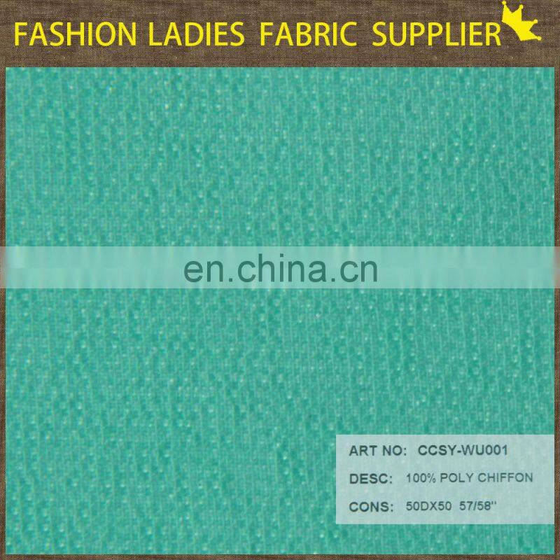 chiffon solid China textile dyed polyester chiffon fabric plant green chiffon fabric