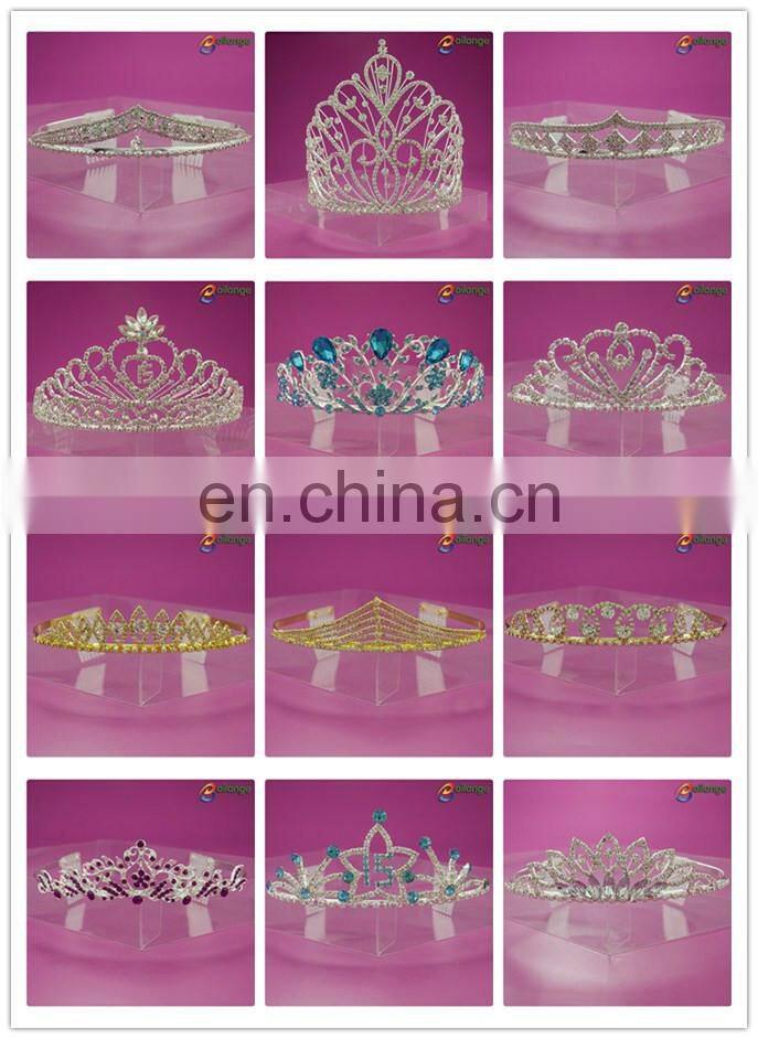 Bailange new arrival Hair Accessories fancy big pageant crowns for sale