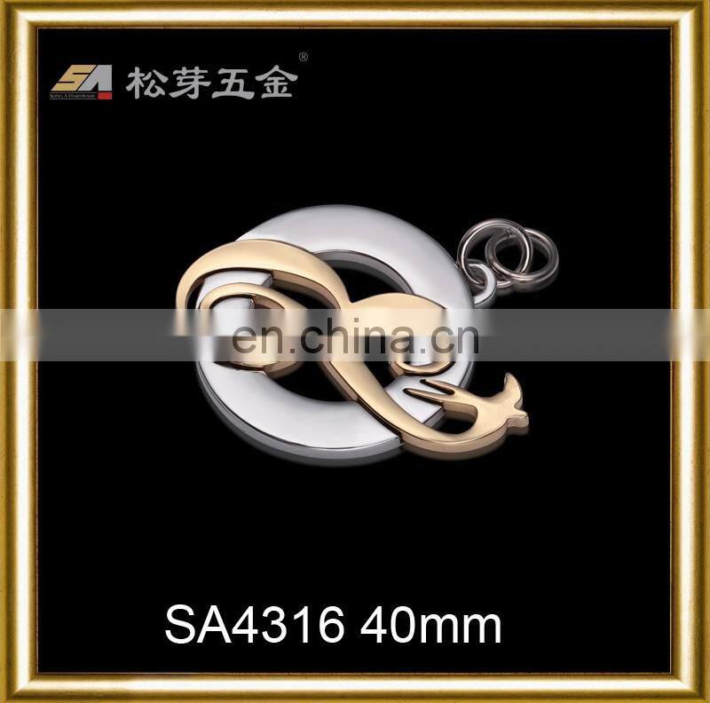 Custom metal brand tag label wholesale for handbag in china
