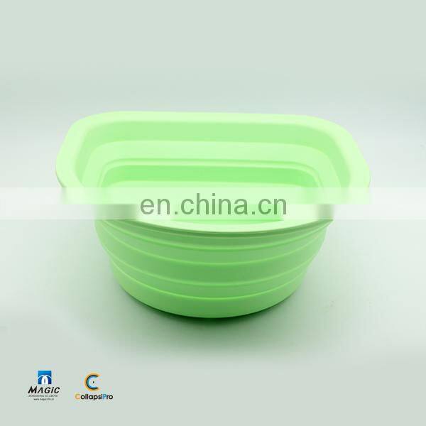 2018 Semicircle FDA Silicone Collapsible Water Bucket Foldable Food Storage Basket