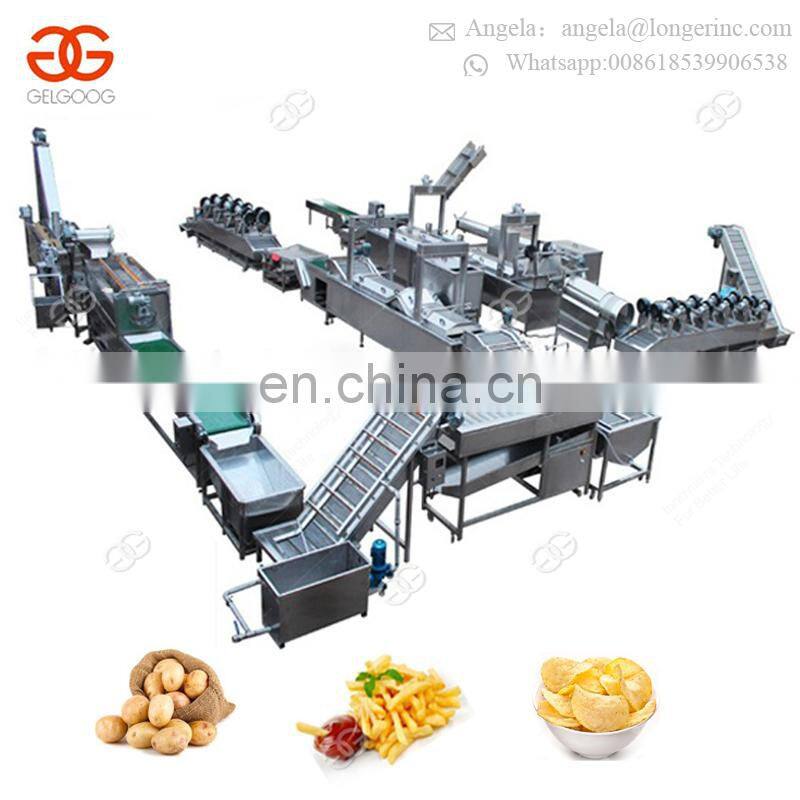 Commercial Small Scale Frozen French Fries Potato Stick Production Line Semi Automatic Potato Chips Making Machine Price