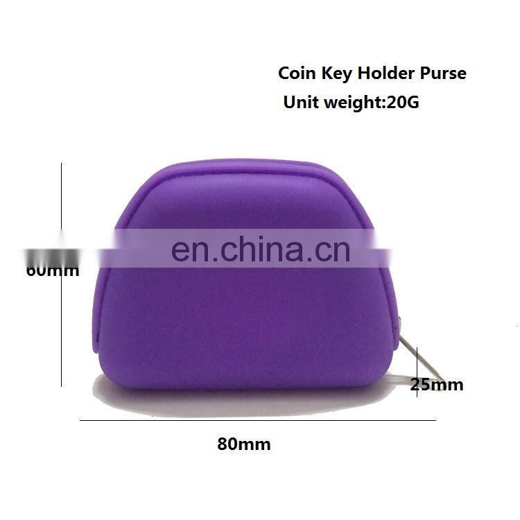 Promotion Coin Bank Case Custom Lady Small Key Purse Wallet Silicone Coin Bag