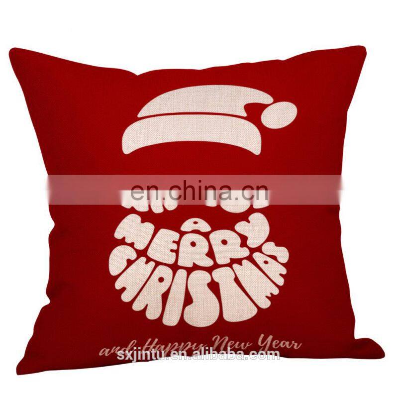 Household Decorative Christmas cotton linen Throw Pillow case cover For Sofa