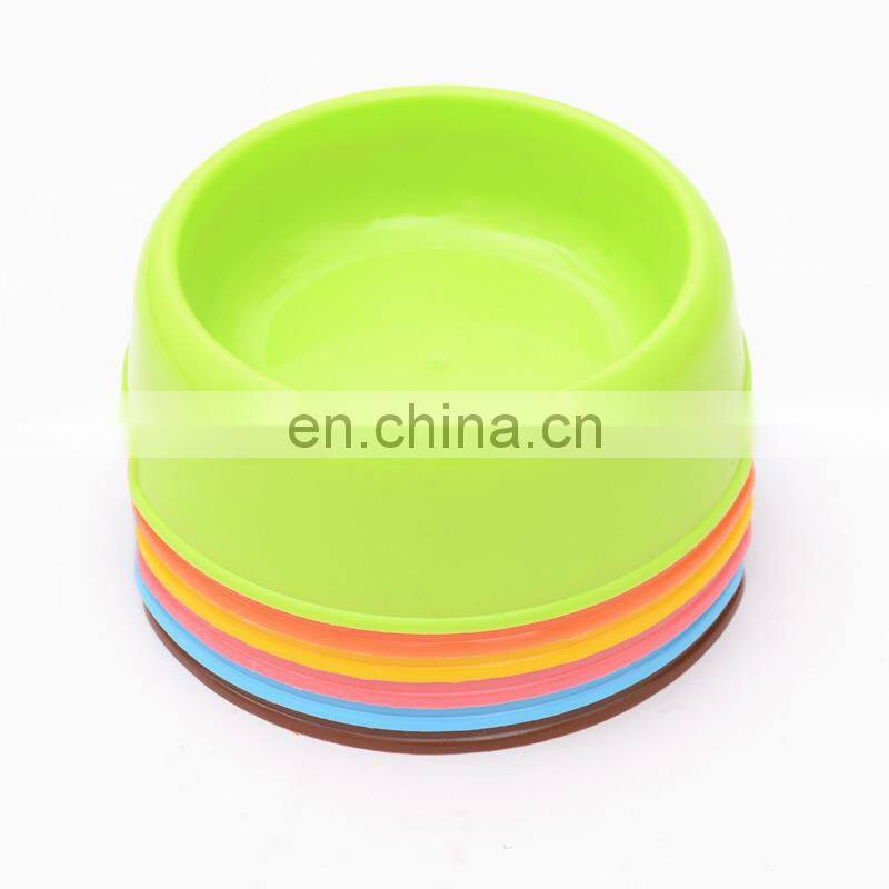 Wholesale Factory More Color Round Plastic Pet Dog Bowl