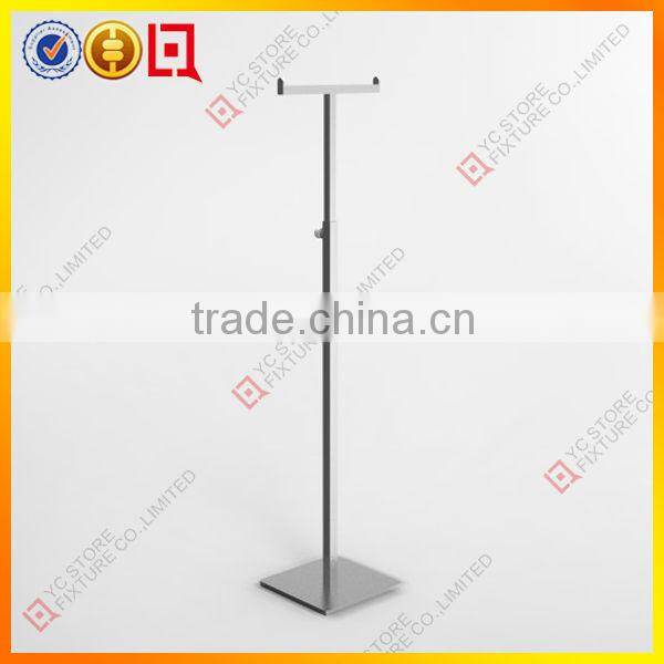 T shape Chrome adjustable metal bag hanger stand