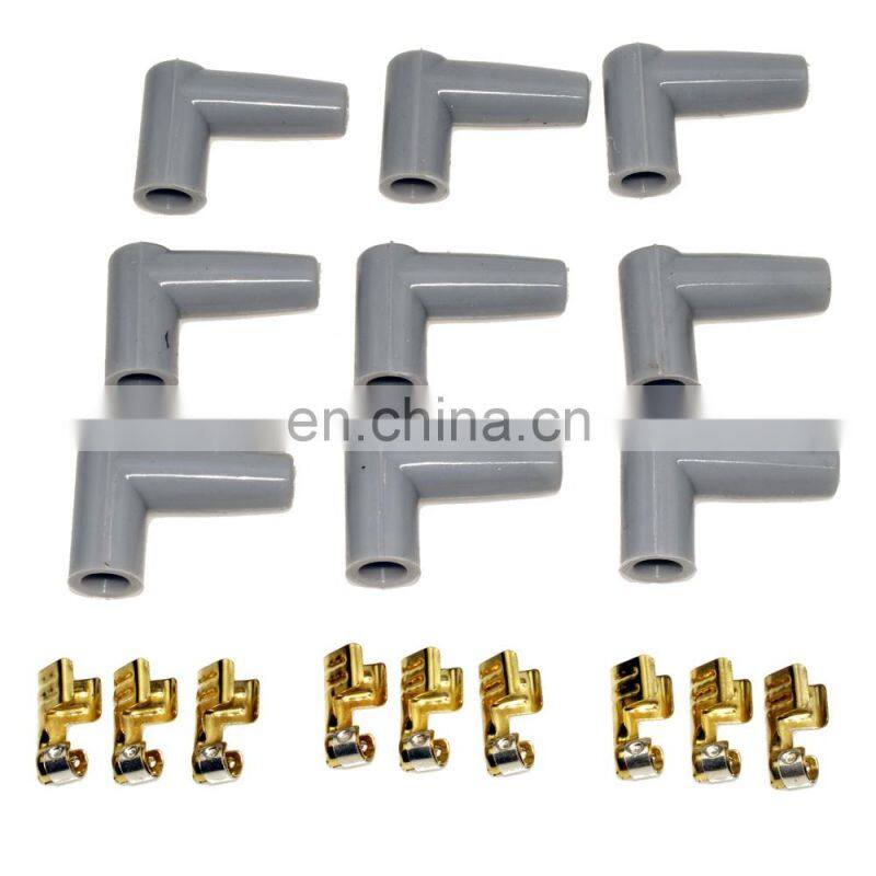 Free Shipping!Spark Plug Wire Male HEI Style Rubber Boots Terminals Ends Connector New
