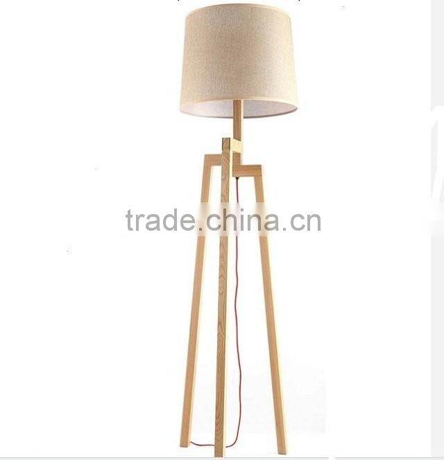 wooden floor standing lamp