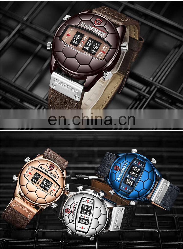 Kademan 9099 New Dual Display Wristwatch Waterproof Time Chrono Functional Watches Men Classic