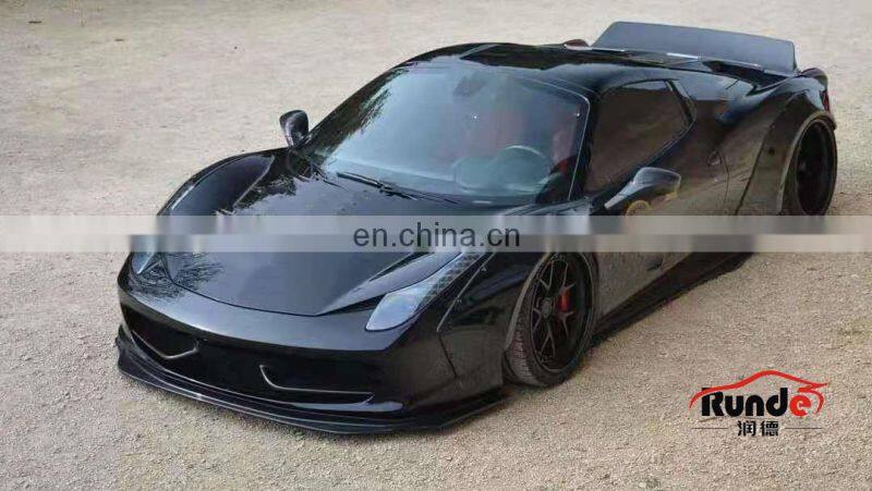 Runde LB Style Fiber Glass Material Wide Body Kit modificaion Suitable For Ferrari 458 Italia And Spider Upgrade body kit