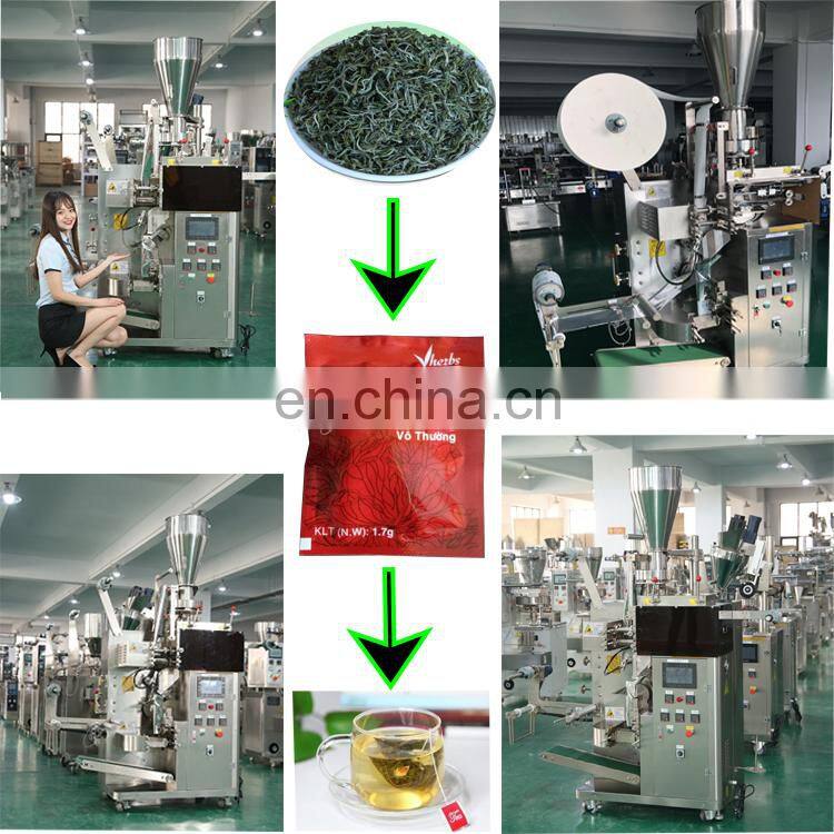 Automatic Filter Paper Small Sachets Tea Bag Pouch Packing Machine with Outer Envelop China Price