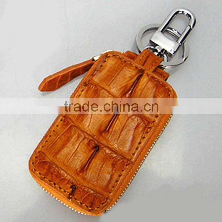 Guangzhou High Quality Luxury Crocodile Skin Leather Car Key Case Key Holder for Men or Women
