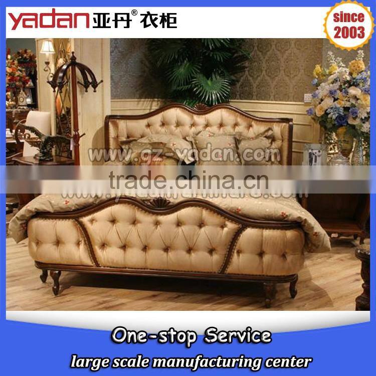 modern bedroom furniture custom made luxury pu solid wood bed