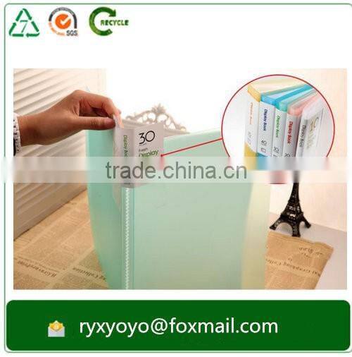 wholesale office a4 size 30 pocket pp plastic document display file folder