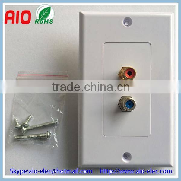 ICC Component HDMI couple Connector Audio/Video, F-Type Decora Insert wall plate