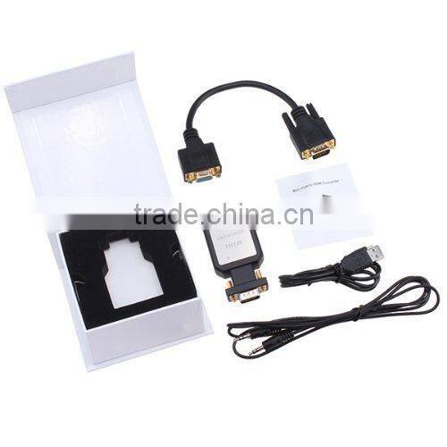 Mini VGA to HDMI Converter Adapter support AUX audio input