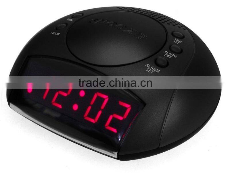 Customized Round LED digital clock with alarm and big snooze button clock