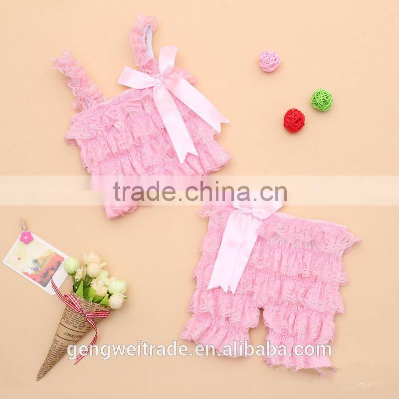 Baby clothes baby girls outfits baby romper sets (romper +pants)