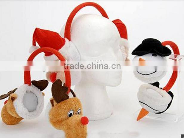 Plush christmas Earmuff/plush earmuff for kids/wholesale plush animal earmuffs