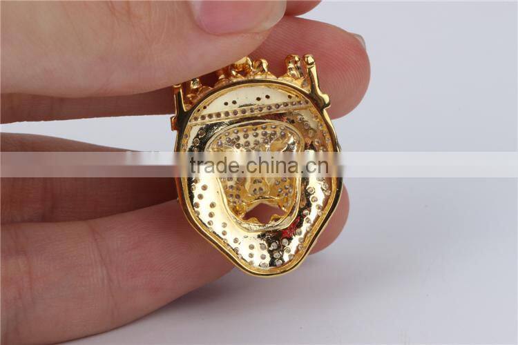 China jewelry manufacturer suply lion heand pendant animal jewelry