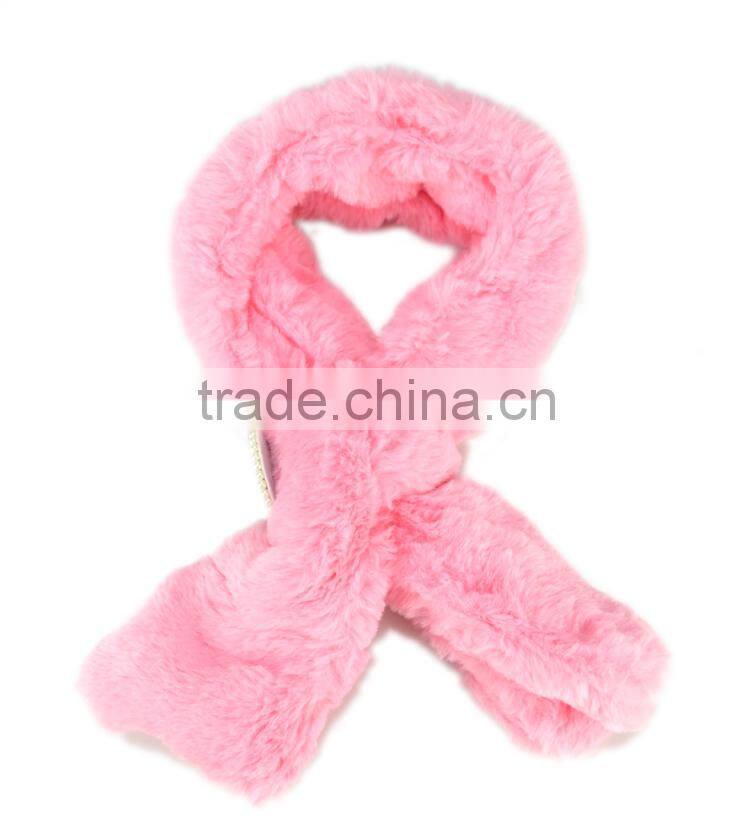 New Arrival Fashion Kids Children's Girl's Bowknot Berber Fleece Knitted Winter Neck Scarf
