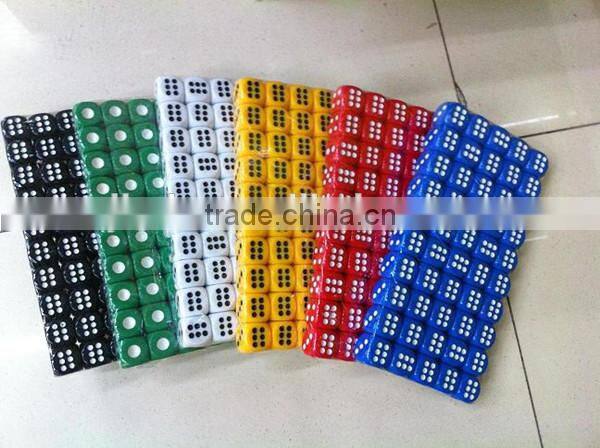 22mm promotional cheap colored plastic bulk dice wholesale