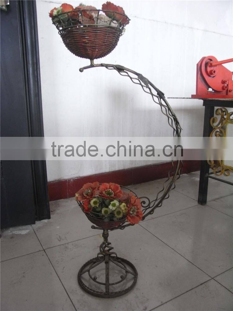 Wrought Iron Shelves Flower Pot Stand For Garden