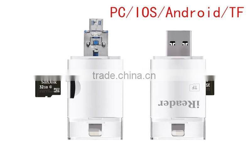 iReader OTG Micro USB 2.0 TF SD Card Reader, 2-in-1 USB 2.0 to Micro USB OTG SD TF Memory Mobile Card Reader