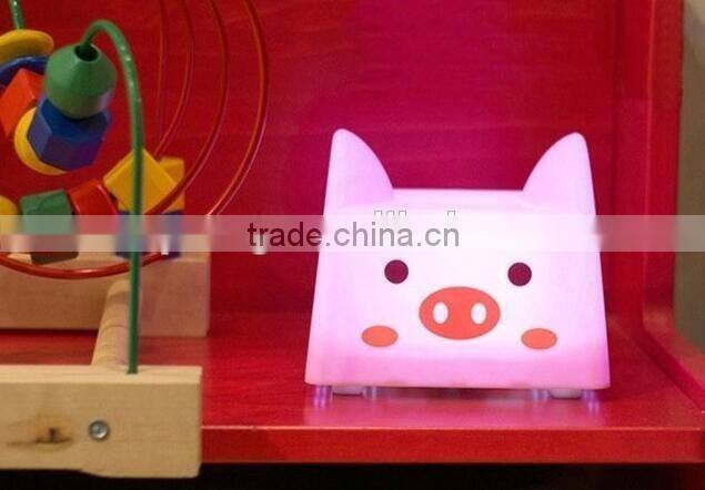 LED creative cartoon animal night light rechargeable energy-saving lamp pat / press night light