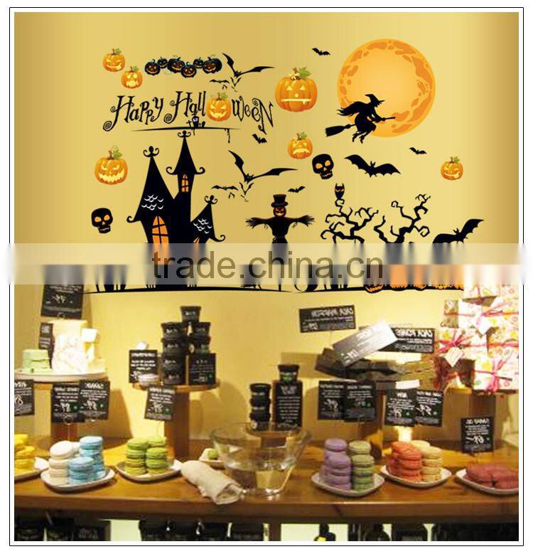 ALFOREVER PVC Halloween big size sticker,pvc halloween decals