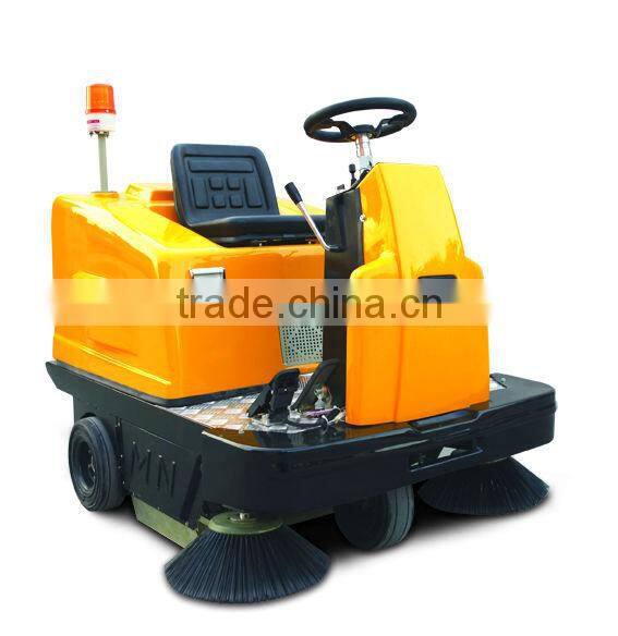 Automatic ride-on floor sweeper