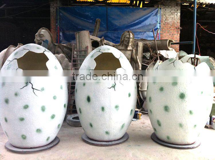 Professional Emulation Realistic Fiberglass Fossil Dinosaur Eggs