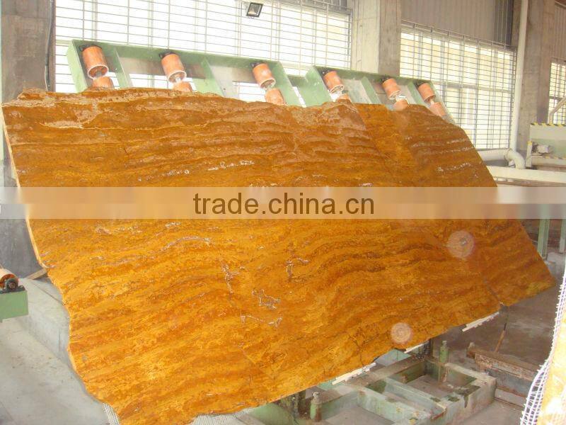 Best quality golden travertine tile slab