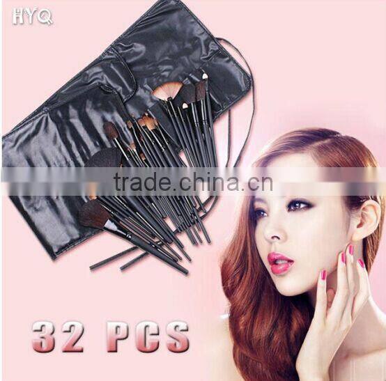 New 32 pcs goat hair cosmetic brush professional private label makeup brush set