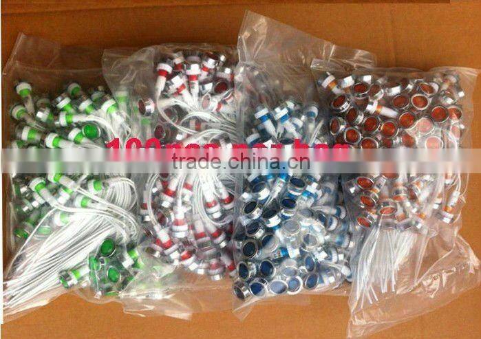 wholesale 100pcs/lot plastic 10mm 12v yellow indicator red led indicator light