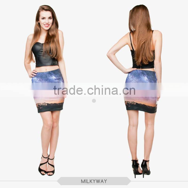 Online Top Selling Personalized Sublimation 3D Print Girls Sexy Mini Skirt