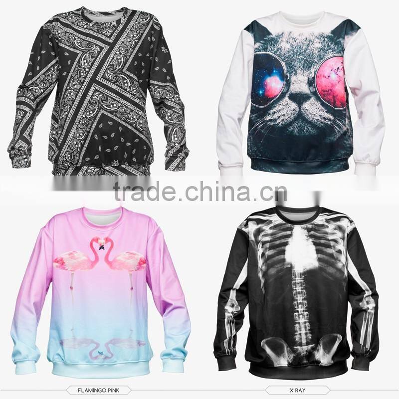 high quality 3d digital print fullprint crewneck sweatshirt spring autumn winter unisex custom oversized pullover