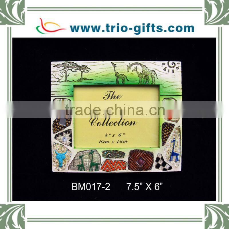 Customized parrot resin photo frame