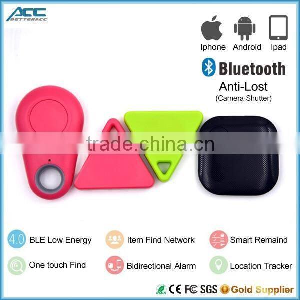 Bluetooth 4.0 Anti-lost/Anti-Theft Alarm Device/Tracker key Finder GPS Locator with Camera Remote Shutter and Recording Function