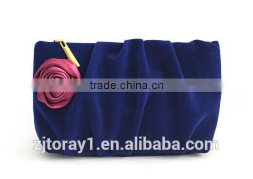 2015 Best Selling Velvet Cosmetic Bag Set Fashion Wholesale High Quality Toiletry Lady Wash Bag