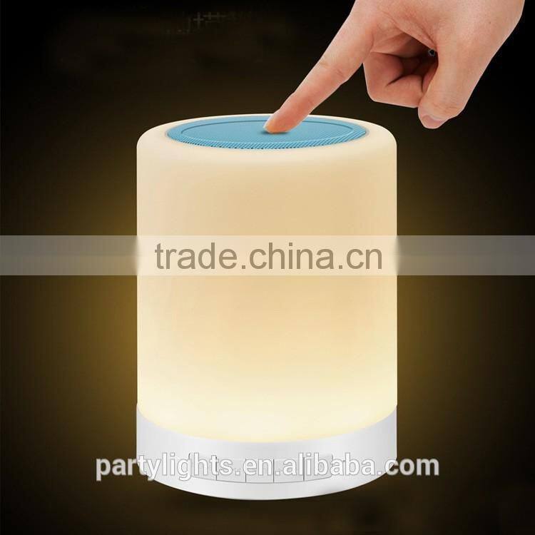 2016 Active Portable Touch Sensor Wireless Bluetooth Speaker with Led Color Light