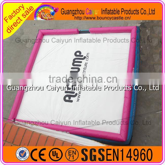 Jumping stunts big air bag, inflatable jumping air bed for sale