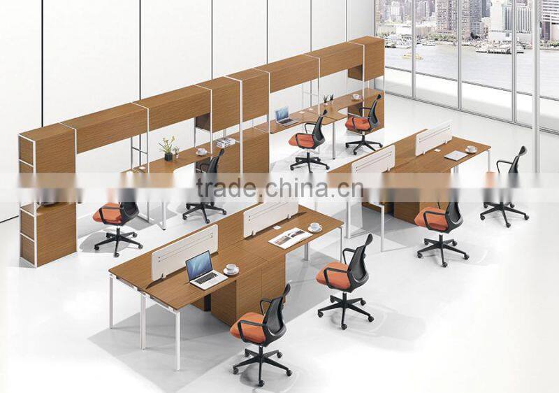 (MFC)PT-10 modern design office workstation for 2 persons metal frame MDF office workstation