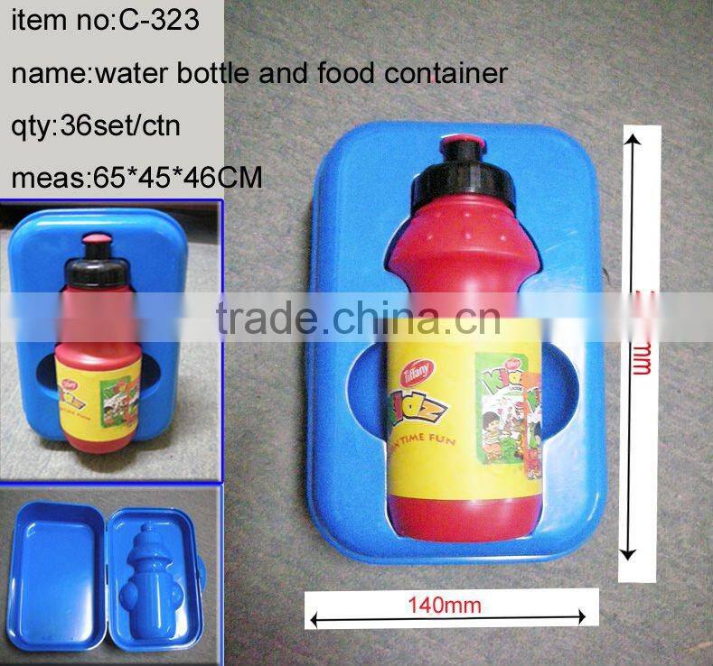New product plastic box with water bottle for promotion