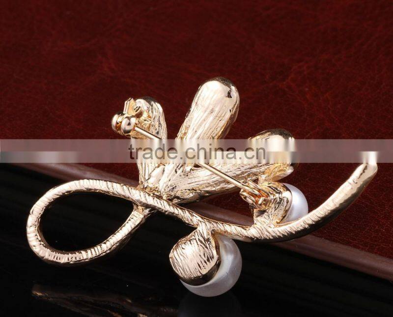 High Quaility Rhinestone Flower Brooch pin,Flower Pearl Buckle For Invitation