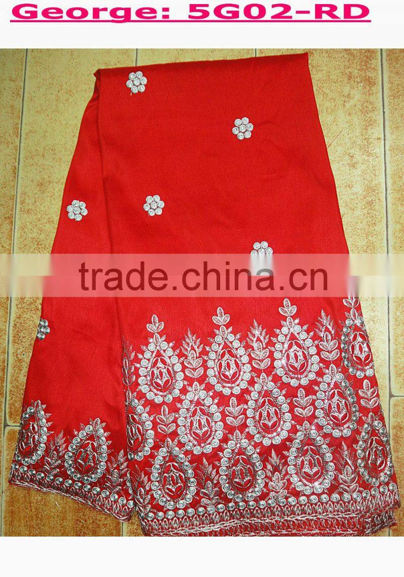 New arrival soft & nice African styles george lace fabrics wholesale